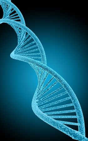 Digital illustration DNA structure  in colour background 	の写真素材