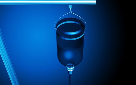 Digital illustration of  a blood transfusion in colour background	の写真素材