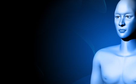 Digital illustration of  human body in colour  background 	の写真素材