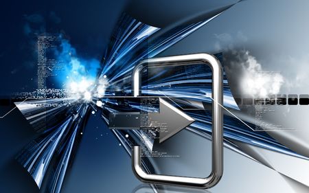 Digital illustration of way in sign in colour background	の写真素材