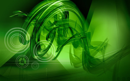 Digital illustration of digital background colour in green 	の写真素材