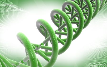 Digital illustration DNA structure  in isolated background 	の写真素材