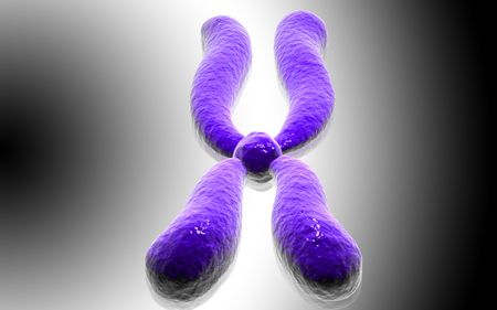 Digital illustration  of chromosome in   colour background  	の写真素材