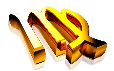 Digital illustration of Zodiac symbol in isolated background	の写真素材