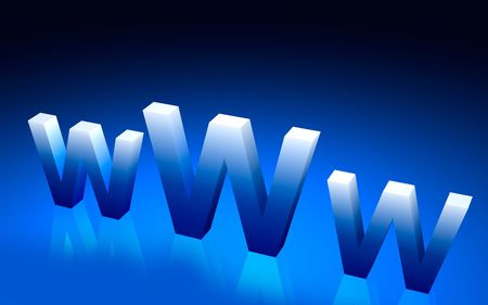 Digital illustration of www symbol in colour background	の写真素材