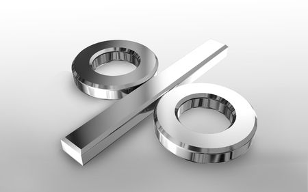 Digital illustration of percentage   symbol in isolated background	の写真素材