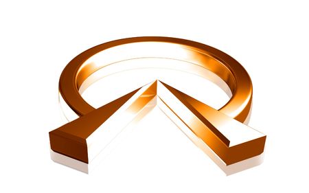 Digital illustration of atheist  symbol in isolated background	の写真素材