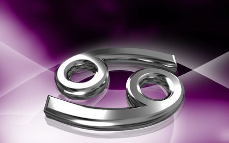 Digital illustration of Zodiac symbol in colour background	の写真素材