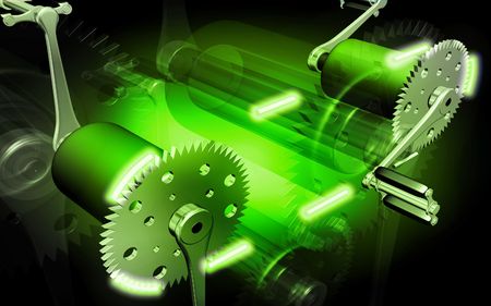 Digital illustration of  bicycle gear and pedal	の写真素材