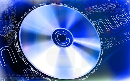 Digital illustration of Disk with background	