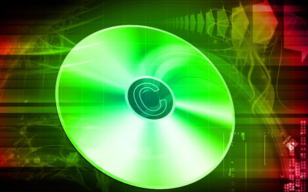 Digital illustration of Disk in colour background	の写真素材