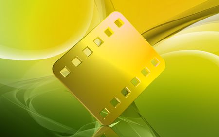 Digital illustration of Film symbol in colour background	の写真素材