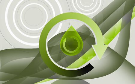 Digital illustration of Water drop in colour background	の写真素材