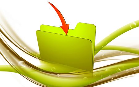 Digital illustration of folder  sign in colour background	の写真素材