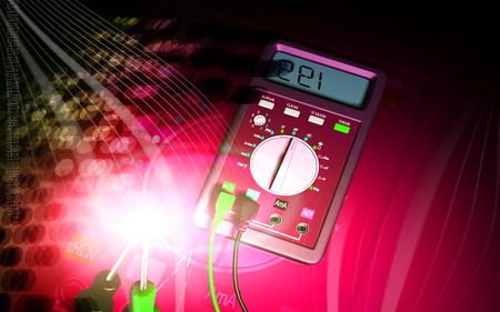 Digital illustration of  a multi meter in background 	の写真素材