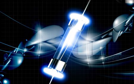 Digital illustration of fuse in colour background	の写真素材