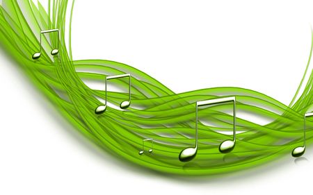 Digital illustration of Music sign in colour background	の写真素材