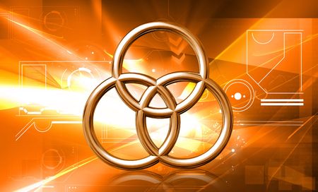 Digital illustration of a Religious Symbol in colour background	の写真素材