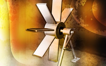 Digital illustration of  a machine with blade in colour background	の写真素材