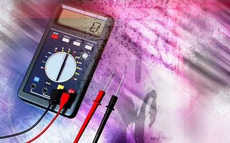 Digital illustration of  a multi meter in background 	の写真素材