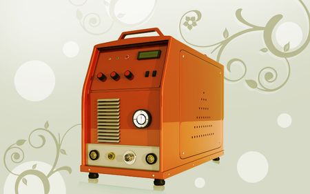 Digital illustration of inverter in colour background	の写真素材