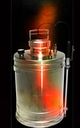 Digital illustration of  a Pressure sprayer  in colour background 	
