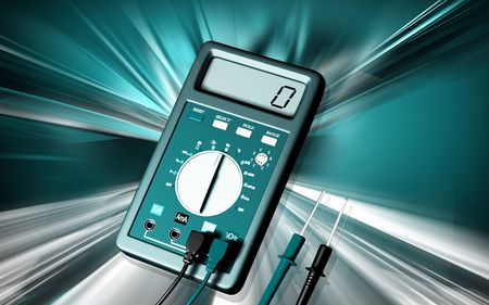 Digital illustration of  a multi meter in background 	の写真素材