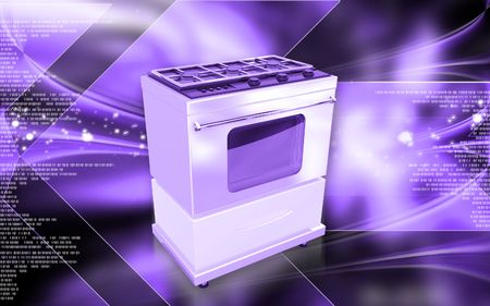 Digital illustration of  a Burner   in colour background 	の写真素材