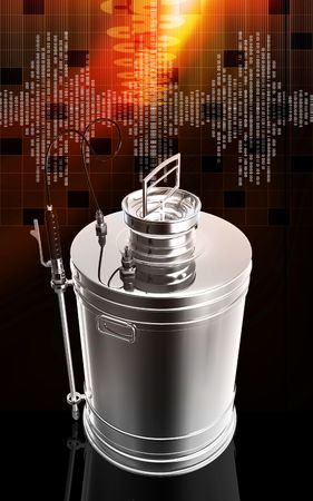 Digital illustration of  a Pressure sprayer in colour background 	の写真素材