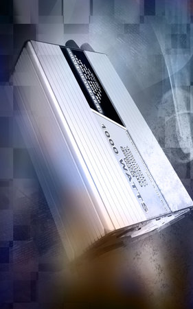 Digital illustration of inverter in colour background	