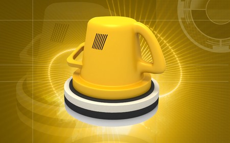 Digital illustration of polisher in colour background	の写真素材