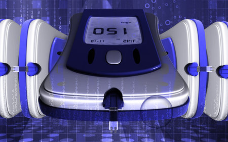 Digital illustration of Glocometre in colour background 	の写真素材