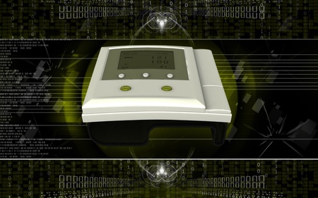 Digital illustration of  blood pressure monitor in colour  background 	の写真素材