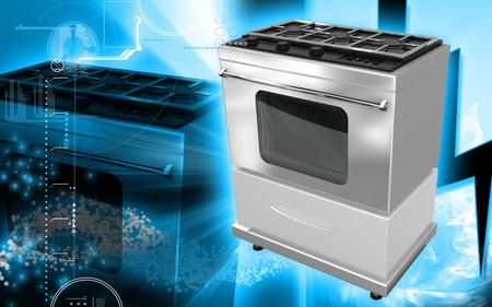 Digital illustration of  a Burner   in colour background 	の写真素材