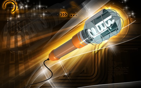 Digital illustration of  a Wire cage work light fan in colour background の写真素材