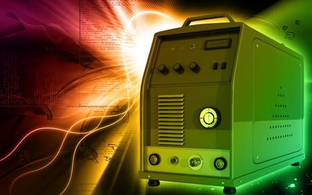 Digital illustration of inverter in colour background	の写真素材