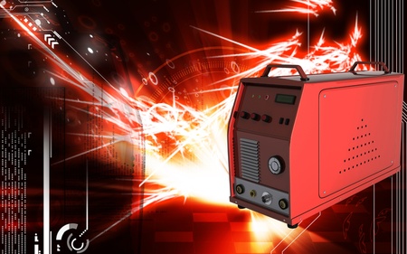 Digital illustration of inverter in colour background	の写真素材