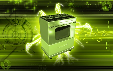 Digital illustration of  a Burner   in colour background 	の写真素材
