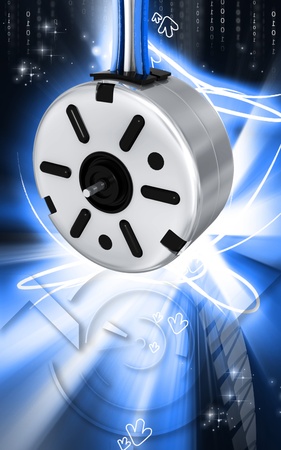 Digital illustration of electric stepper in colour background	の写真素材