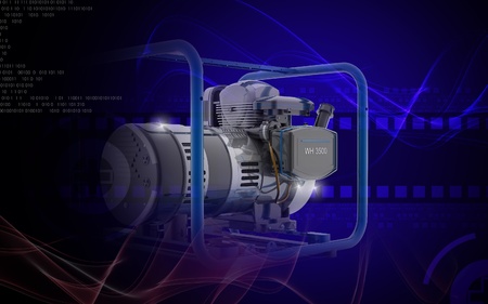 Digital illustration of a generator  in colour background	の写真素材