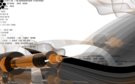 Digital illustration   of syringe in colour background	の写真素材