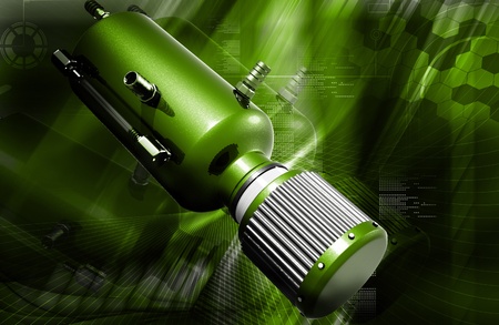 Digital illustration of Catch can in colour background	の写真素材