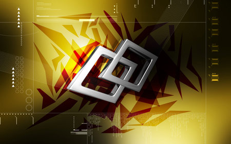 Digital illustration of a symbol in colour background	の写真素材