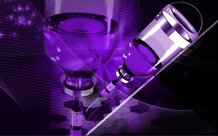 Digital illustration of drip in colour background	の写真素材