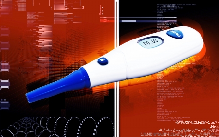 Digital illustration of  Glucosemeter  in  colour background	の写真素材
