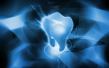 Digital illustration of teeth in colour  background  	の写真素材