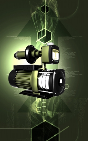 Digital illustration of pressure pump in colour background	の写真素材