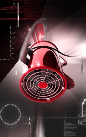 Digital illustration of Portable ventilator in colour background	の写真素材