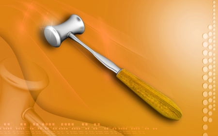 Digital illustration Medical Hammer in colour background 	の写真素材