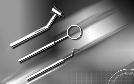 Digital illustration of  Dental equipment in colour background 	の写真素材